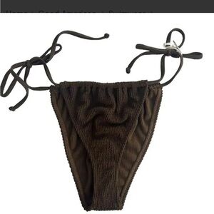 Good American Always Fits Tiny Ties Bikini Bottoms Color: Stormy‎